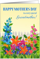 For Grandmother on Mother’s Day with Flower Garden in Sunshine card