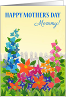 For Mommy on Mother’s Day with Flower Garden in Sunshine card