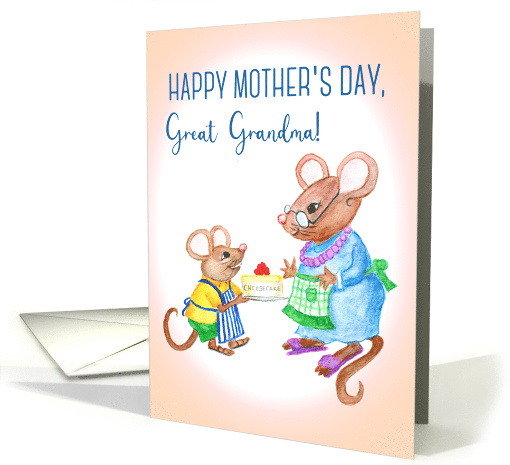 Fun Mother's Day Greeting for Great Grandma Cute Mice and... (1766700)