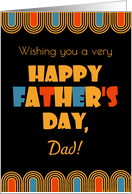 For Dad Father’s Day Bold Art Deco Style on Black card