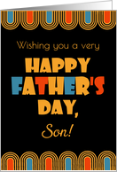 For Son Father’s Day Bold Art Deco Style on Black card