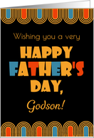 For Godson Father’s Day Bold Art Deco Style on Black card