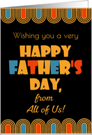 Father’s Day From All of Us Bold Art Deco Style on Black card