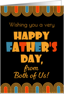 Father’s Day From Both of Us Bold Art Deco Style on Black card
