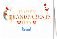 For Gran Grandparents Day with Red Poppies and Hearts card