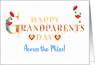 Grandparents Day Across the Miles with Red Poppies and Hearts card