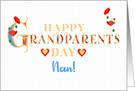 Grandparents Day for Nan with Red Poppies and Hearts card