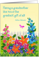 For Grandmother on Grandparents Day Flower Garden and Quote card