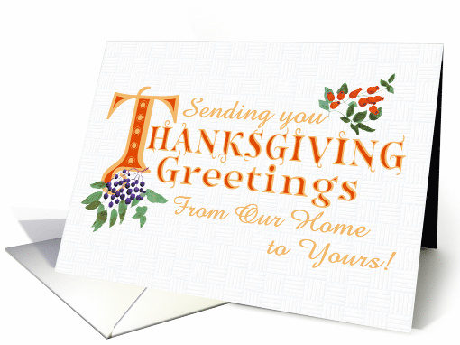 Thanksgiving From Our Home to Yours Fall Berries Gold... (1798812)