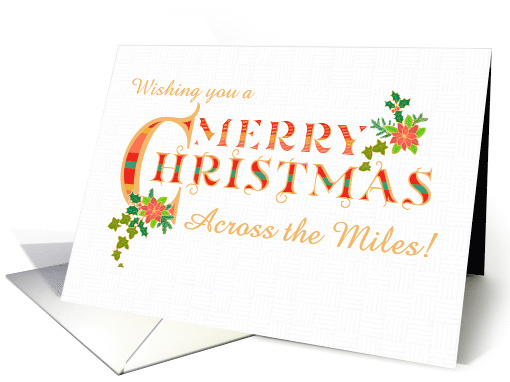 A Stylish Christmas Greeting with Poinsettias Holly and Ivy card
