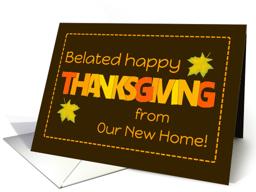 Belated Thanksgiving From Our New Home Word Art Fall... (1806852)