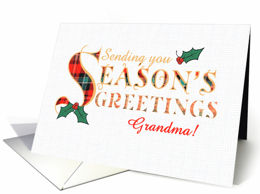 For Grandma Season's Greetings with Holly and Tartan... (1809012)