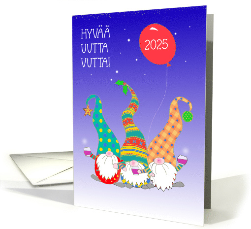 New Year Finnish Language with Three Cute Nordic Gnomes... (1810642)