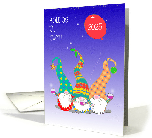 New Year Hungarian Language with Three Cute Nordic Gnomes... (1810656)