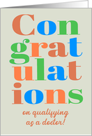 Congratulations on Qualifying as a Doctor Brightly Coloured Lettering card