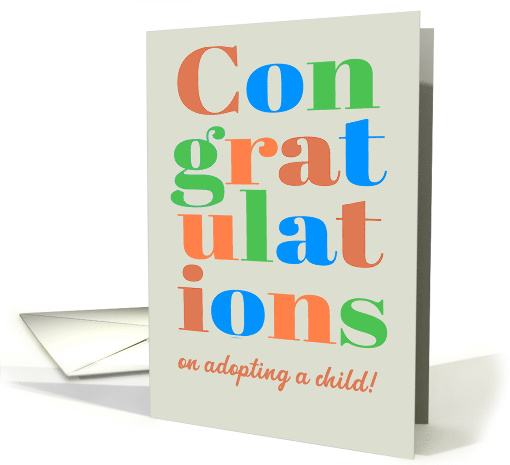 Congratulations on Adopting a Child Brightly Colored... (1812986)