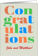 Custom Name Congratulations for Any Achievement Bright Retro Lettering card