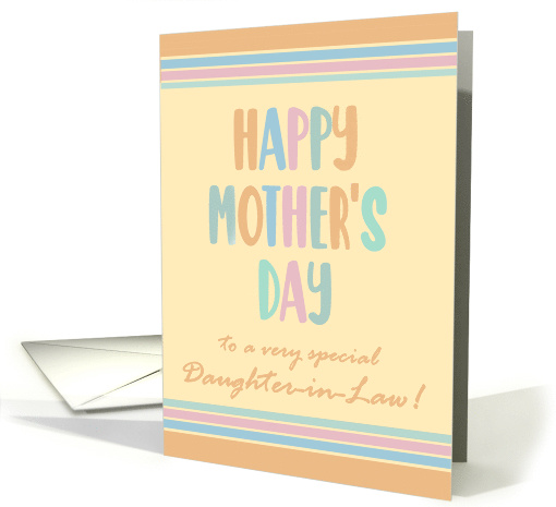For Daughter in Law Mothers Day with Stripes and Coloured... (1824130)