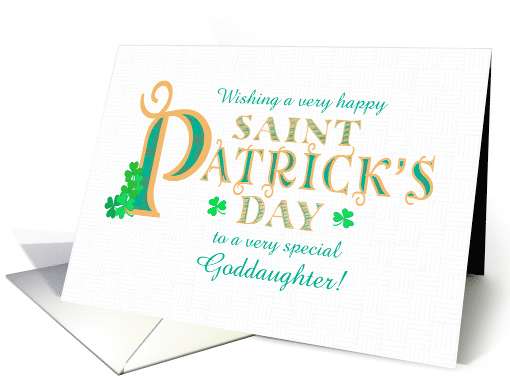For Goddaughter St Patrick's with Shamrocks and Gold... (1824734)