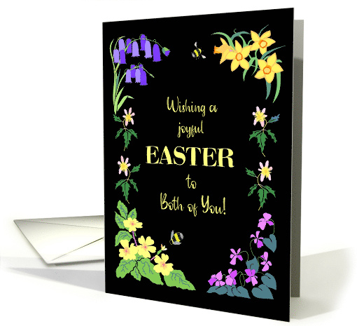Easter Wishes to Both of You With Spring Flowers and Bees... (1831800)