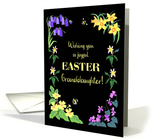 For Granddaughter Easter Wishes With Spring Flowers and... (1831812)