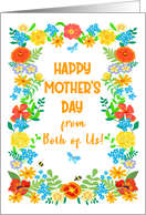 Mothers Day From Both of Us with Pretty Floral Border card