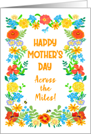 Mothers Day Across the Miles with Pretty Floral Border card