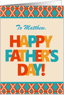 Custom Name Father’s Day With Bright Lettering and Patterns card