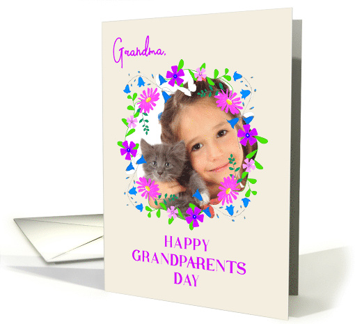 For Grandma on Grandparents Day With Pretty Floral Custom... (1842346)