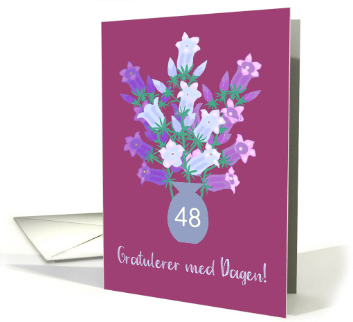 Custom Age Birthday Norwegian Language Floral Bouquet... (1851574)