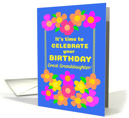 For Great Granddaughter Birthday Fun Bright Smiley... (1860516)