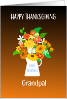 For Grandpa Thanksgiving Bouquet of Flowers card