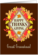 For Great Grandma Thanksgiving Wishes With Fall Berries and Leaves card