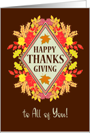 Thanksgiving Wishes to All of You With Fall Berries and Leaves card