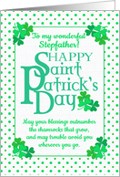 For Stepfather St Patrick’s Day Blessings With Shamrocks and Polkas card