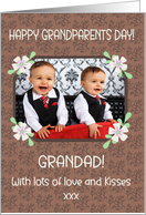 For Grandad Grandparents Day Wishes Photo Upload Mocha Pattern card