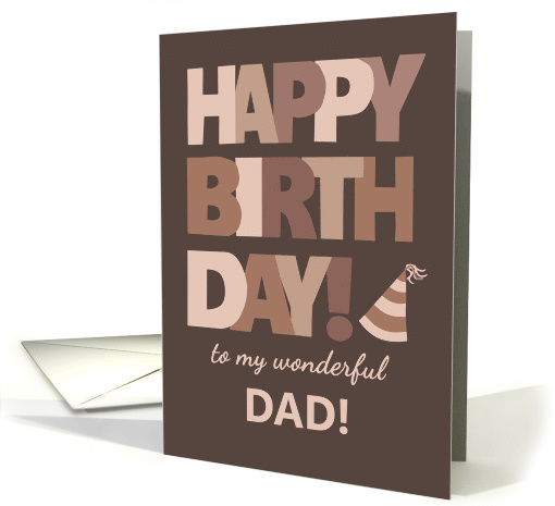 For Dad Birthday in Trending Mocha Brown Lettering card (1903646)