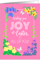 Easter Joy To All of You With Spring Flowers and Butterflies card