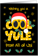Fun Christmas From All of Us Cool Yule Santa in Sunglasses