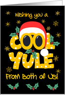 Fun Christmas From Both of Us Cool Yule Santa in Sunglasses card