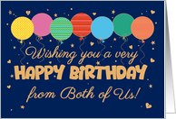 Birthday Wishes From Both of Us with Colourful Balloons