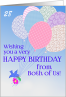 Pretty Custom Age Birthday From Both of Us Balloons Bird Flower