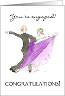 Engagement Congratulations with Couple Dancing card