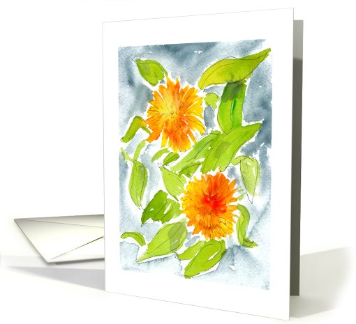 Pot Marigolds card (535288)