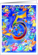 Rainbow Fairies 5th Birthday Card