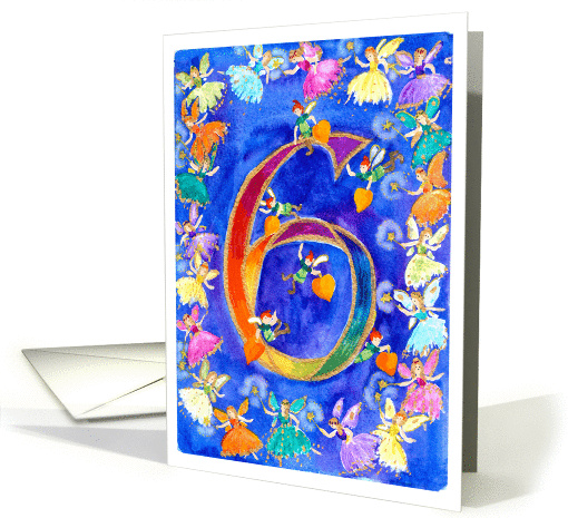 Rainbow Fairies 6th Birthday card (535509)