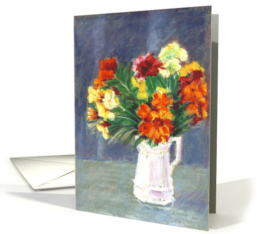 Mother's Day Greeting with Painting of Wallflowers card (536894)
