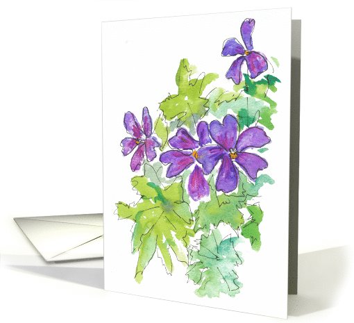 Blue Geranium card (537143)