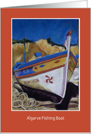 Blank Any Occasion Algarve Fishing Boat Fine Art Pastel Painting card