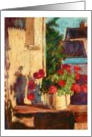 Pot of Geraniums Card